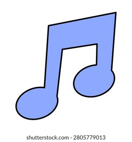 Musical note audio sound melody symbol