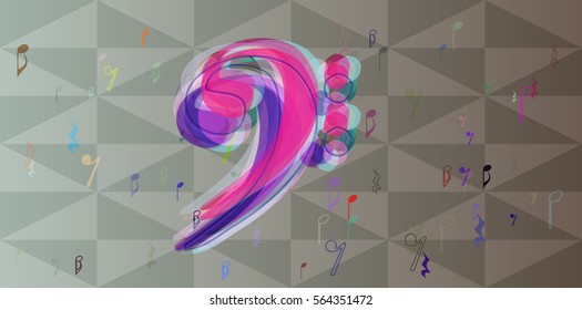 musical note background elements