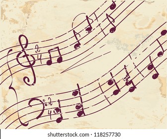 Antecedentes de la nota musical sobre la textura del papel