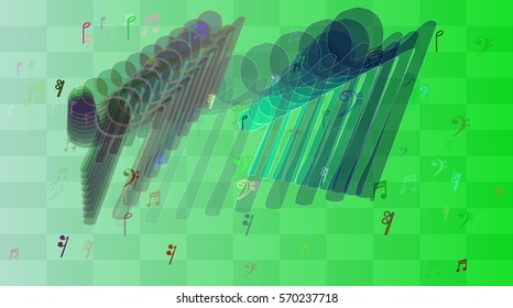 musical note background template