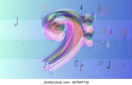 musical note background vector