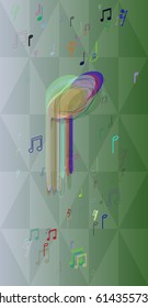 musical note background vector