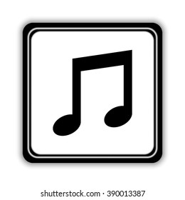 Musical note  - black vector icon