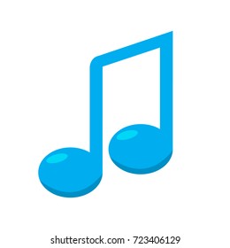 Musical Note color blue
