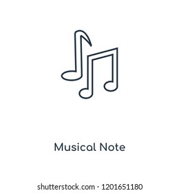 Musical Note concept line icon. Linear Musical Note concept outline symbol design. This simple element illustration can be used for web and mobile UI/UX.