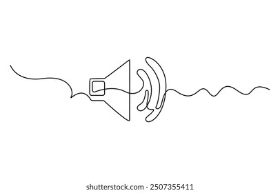 Nota musical Ilustración de línea continua, Clave y notas agudas continuas de una línea, notas musicales, Ilustración vectorial A o La., Ilustración de boceto de Vector de nota de arte de línea de música continua