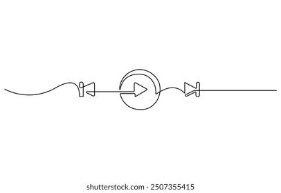 Nota musical Ilustración de línea continua, Clave y notas agudas continuas de una línea, notas musicales, Ilustración vectorial A o La., Ilustración de boceto de Vector de nota de arte de línea de música continua