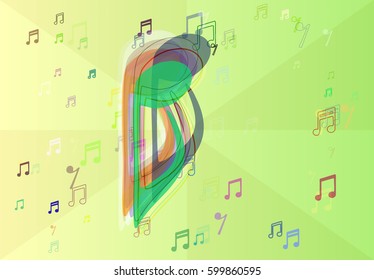 musical note design background