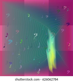 musical note design texture