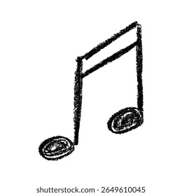 Musical note doodle. Hand drawn musical symbol. Single element for print, web, design, decor, logo