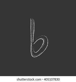 Musical note. Drawn in chalk icon.