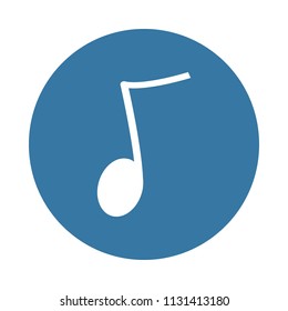 musical note . Element of web icon in Badge style  on white background