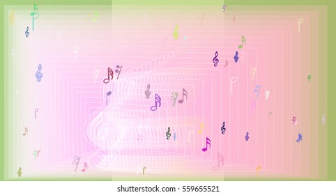 musical note elements background