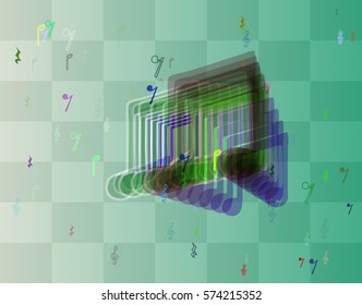 musical note elements design