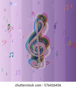 musical note elements pattern
