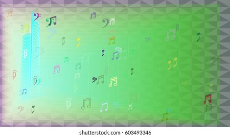 musical note elements pattern