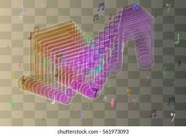 musical note elements vector