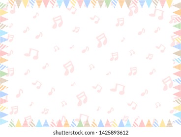 musical note and flag frame