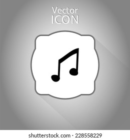 Musical note. Flat style. Made in vector