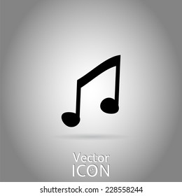 Musical note. Flat style. Made in vector