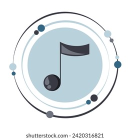 Musical note graphic icon symbol