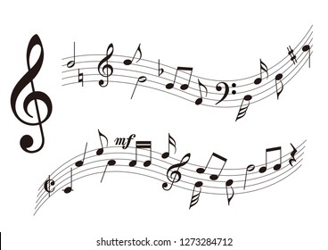 Musical note harmony, Vector illustration