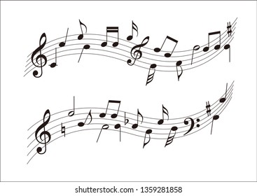 Musical note harmony, Vector illustration