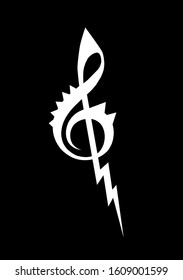 Musical note with heavy style. Icon vector illustration.