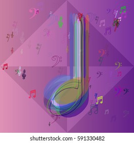 musical note icon art