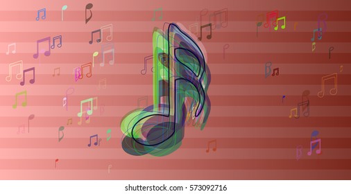 musical note icon background