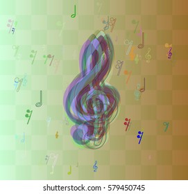 musical note icon background