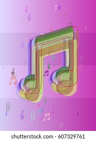 musical note icon background