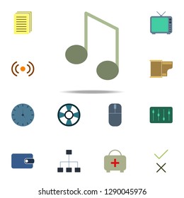 musical note icon. color web icons universal set for web and mobile
