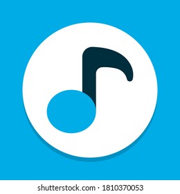 Symbol für musikalische Note Qualitativ hochwertiges, isoliertes Quaver-Element im trendigen Stil.