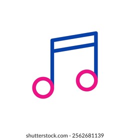 Musical note icon. Concept of music, melody, and sound.