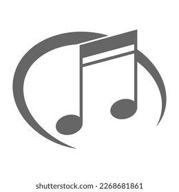 Ilustración de diseño de iconos de notas musicales