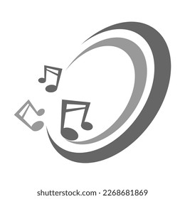 Ilustración de diseño de iconos de notas musicales