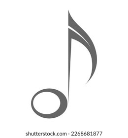 Musical note icon design illustration