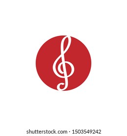 Musical note icon design. Piano notes.