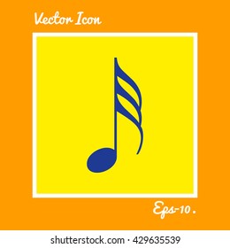 Musical note Icon. Eps-10.