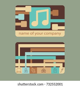 Musical note icon. Flat vector illustration