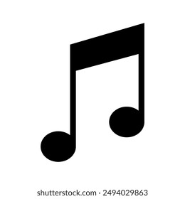 Musical note icon illustrated on background