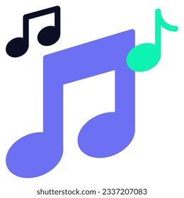 Musical Note Icon Illustration can be used for uiux, etc