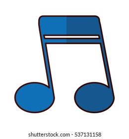 musical note icon image vector illustration design 