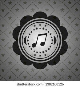 musical note icon inside dark badge