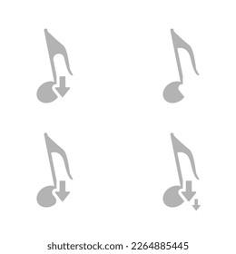 Musiknotensymbol, Melodie-Niederlassungskonzept, Vektorgrafik