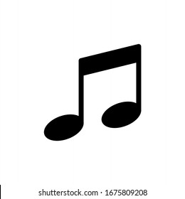 Musical Note Icon. Melody, Lyrics Icon Vector Isolated