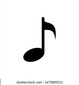 Musical Note icon. Melody, lyrics icon vector isolated