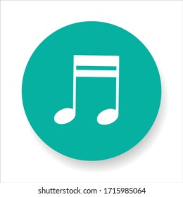 Icono de nota musical, estilo moderno de diseño plano mínimo, ilustración vectorial. Estilo minimalista.
