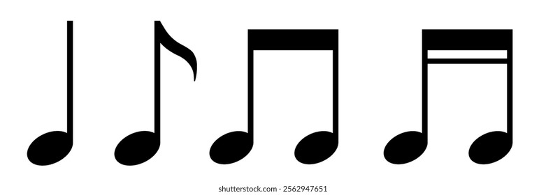 Musical note icon. Music icon